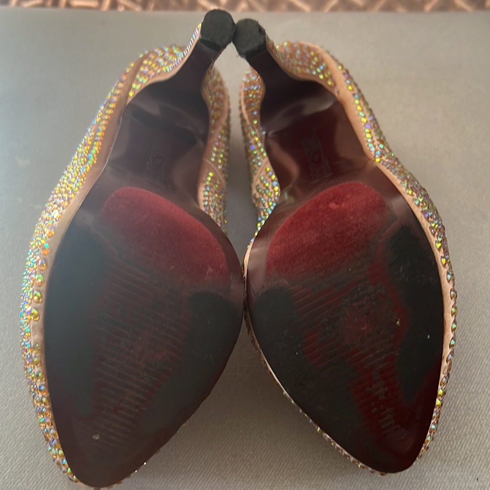 Rainbow Rhinestone Platform Pumps - Picture 4 of 5